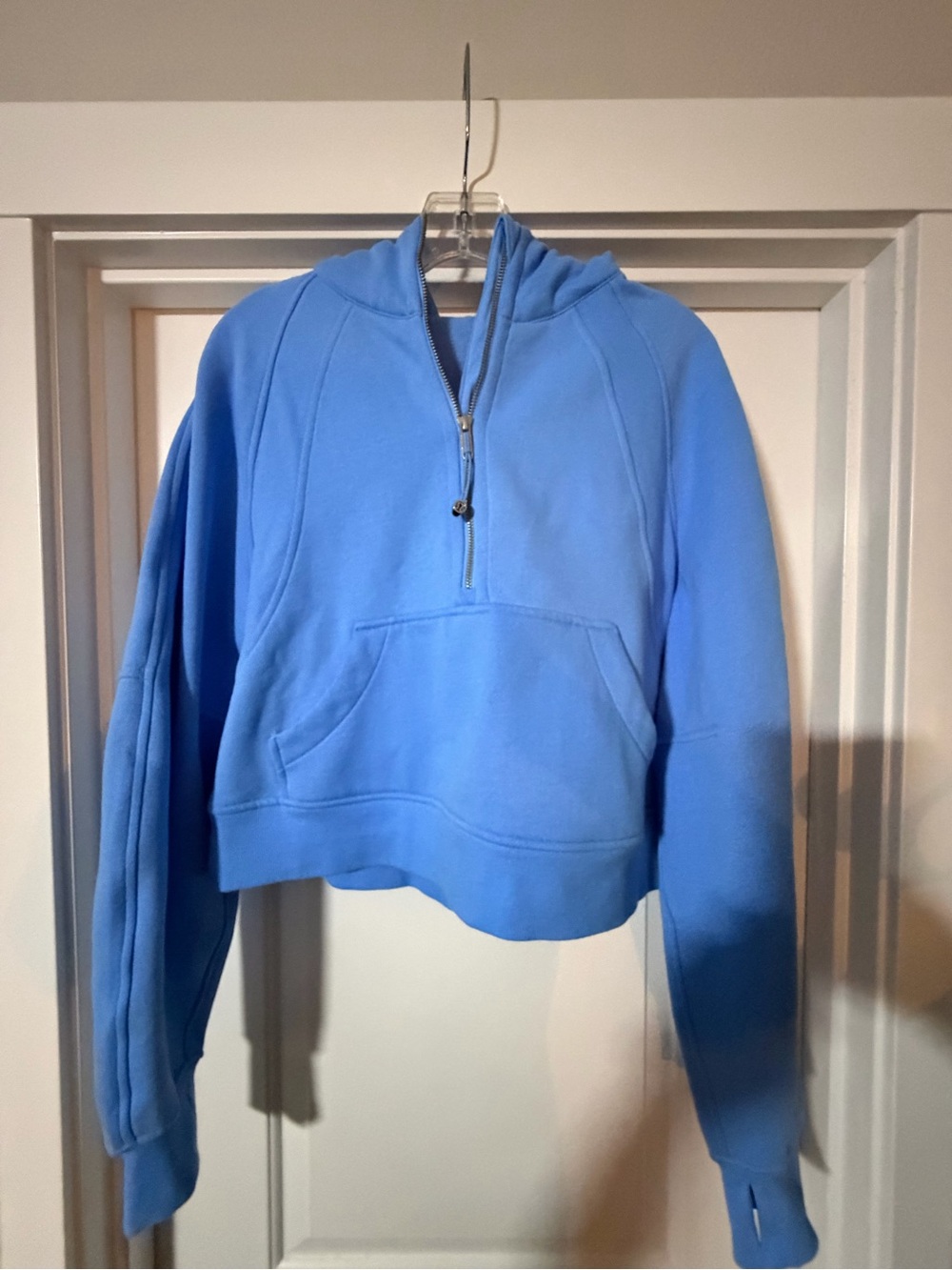lululemon athletica Cropped Half-Zip Hoodie - Sky Blue